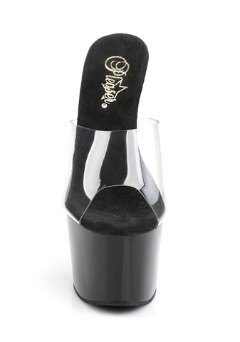 Adore-701 Platform Slides-Clear-Black