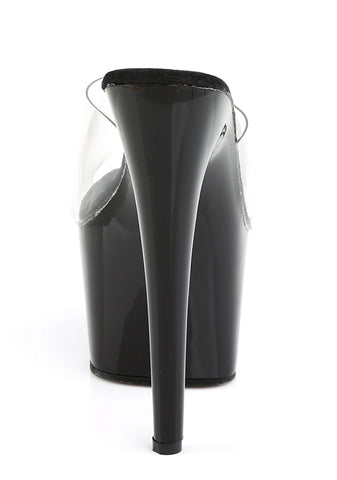 Adore-701 Platform Slides-Clear-Black