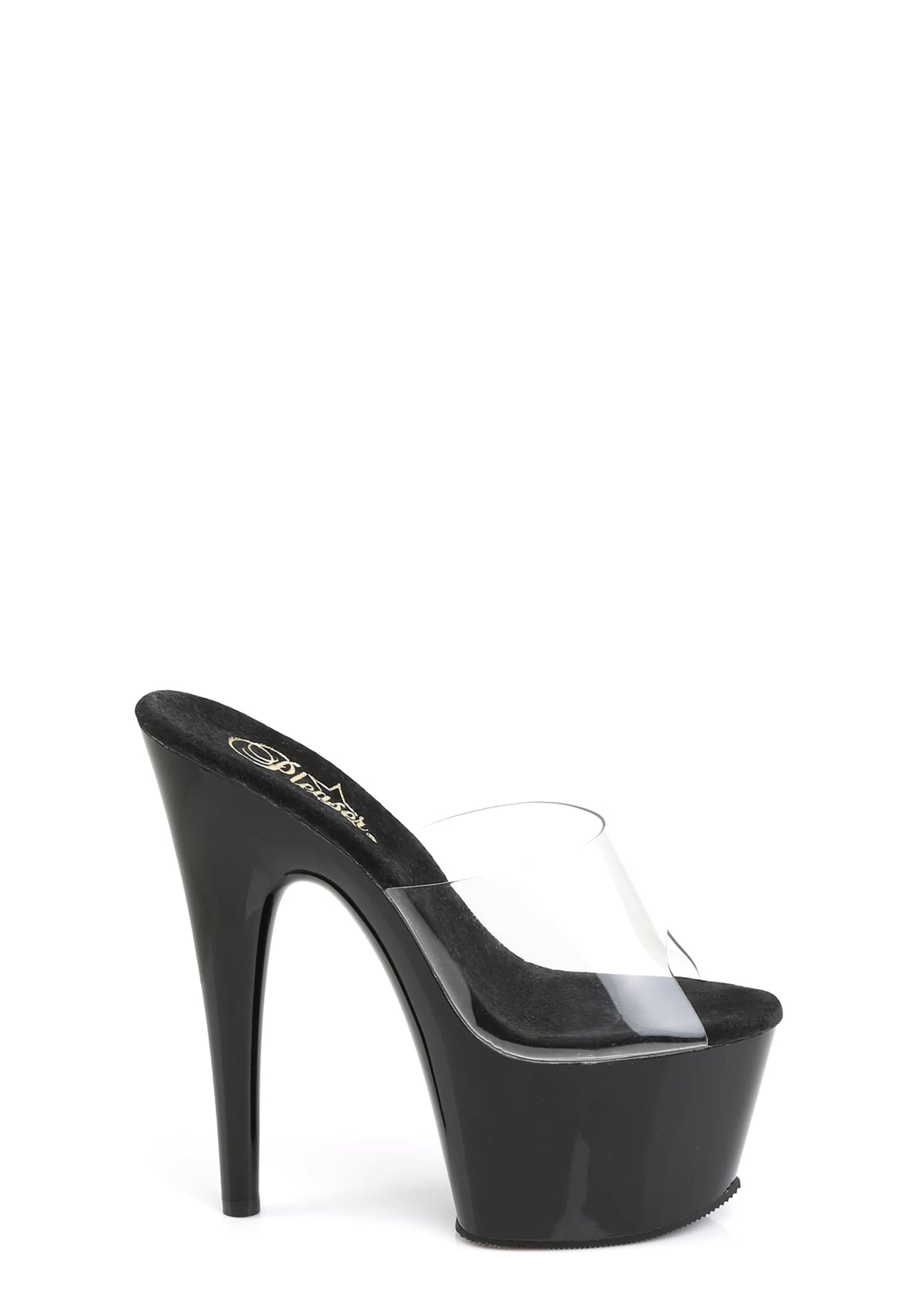 Adore-701 Platform Slides-Clear-Black