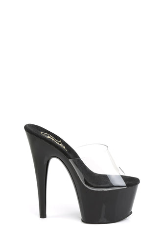 Adore-701 Platform Slides-Clear-Black