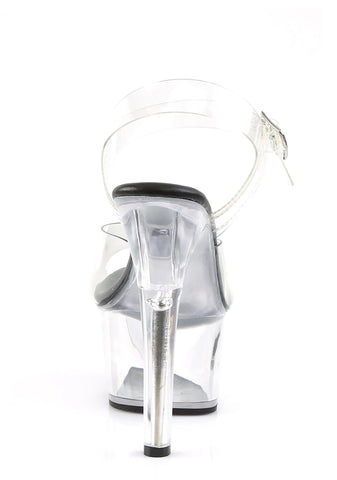 Aspire-608 Platform Ankle Strap Sandals-Clear