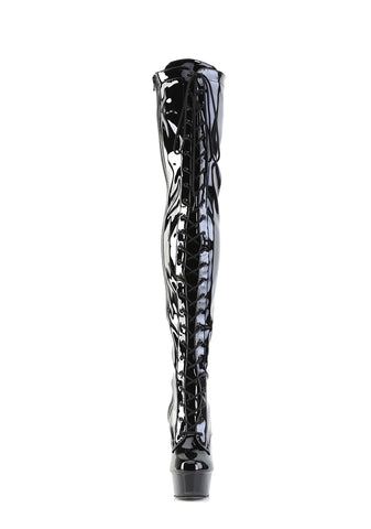 Delight-3019 Platform Thigh High Boots-Black