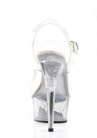 Delight-608 Platform Ankle Strap Sandals-Clear