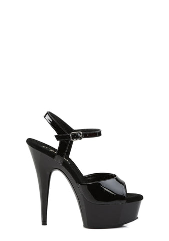 Delight-609 Platform Ankle Strap Sandals-Black