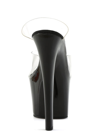 Sky-302 Platform Two-Band Platform Slides-Black