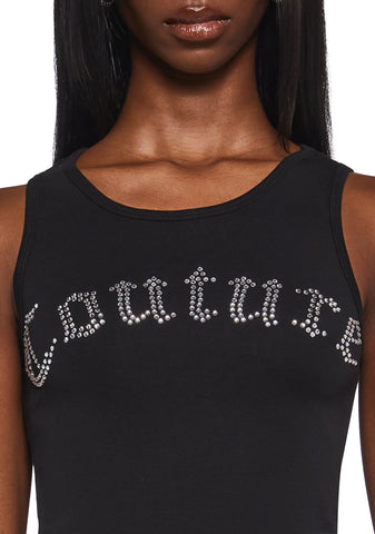 Big Bling Couture Tank Top - Black