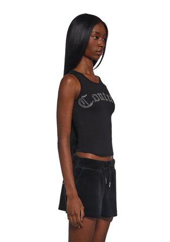 Big Bling Couture Tank Top - Black