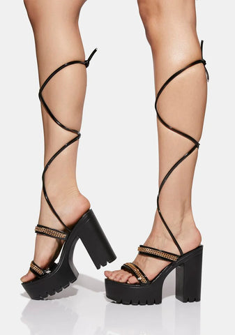 Noir Heavenly Vibe Platform Heels
