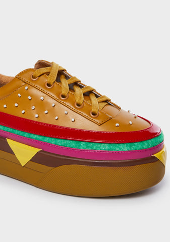 Extra Cheese Plz Burger Sneakers