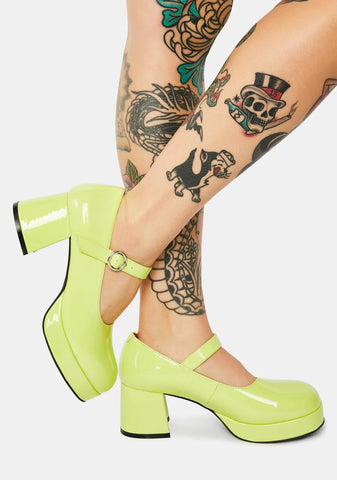 Sour Candy Patent Mary Janes