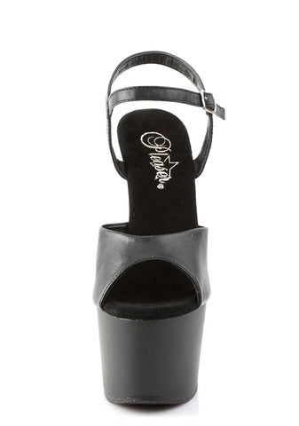 Adore-709 Platform Ankle Strap Sandals-Black PU