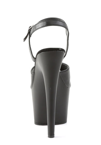 Adore-709 Platform Ankle Strap Sandals-Black PU