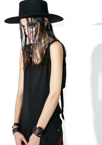 Fishnet Tie Back Tank