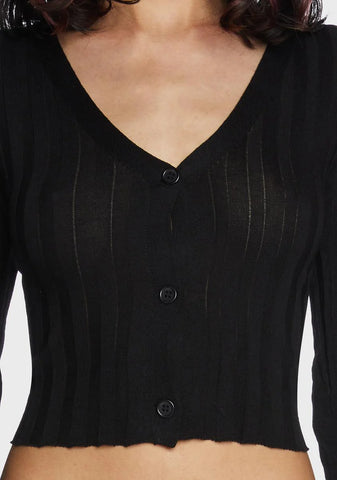 Skatin' The Rules Crop Cardigan