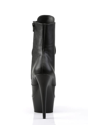 Delight-1020 Platform Ankle Boots-Black PU