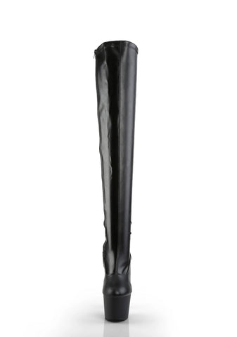 Adore-3000 Platform Thigh High Boots-Black PU
