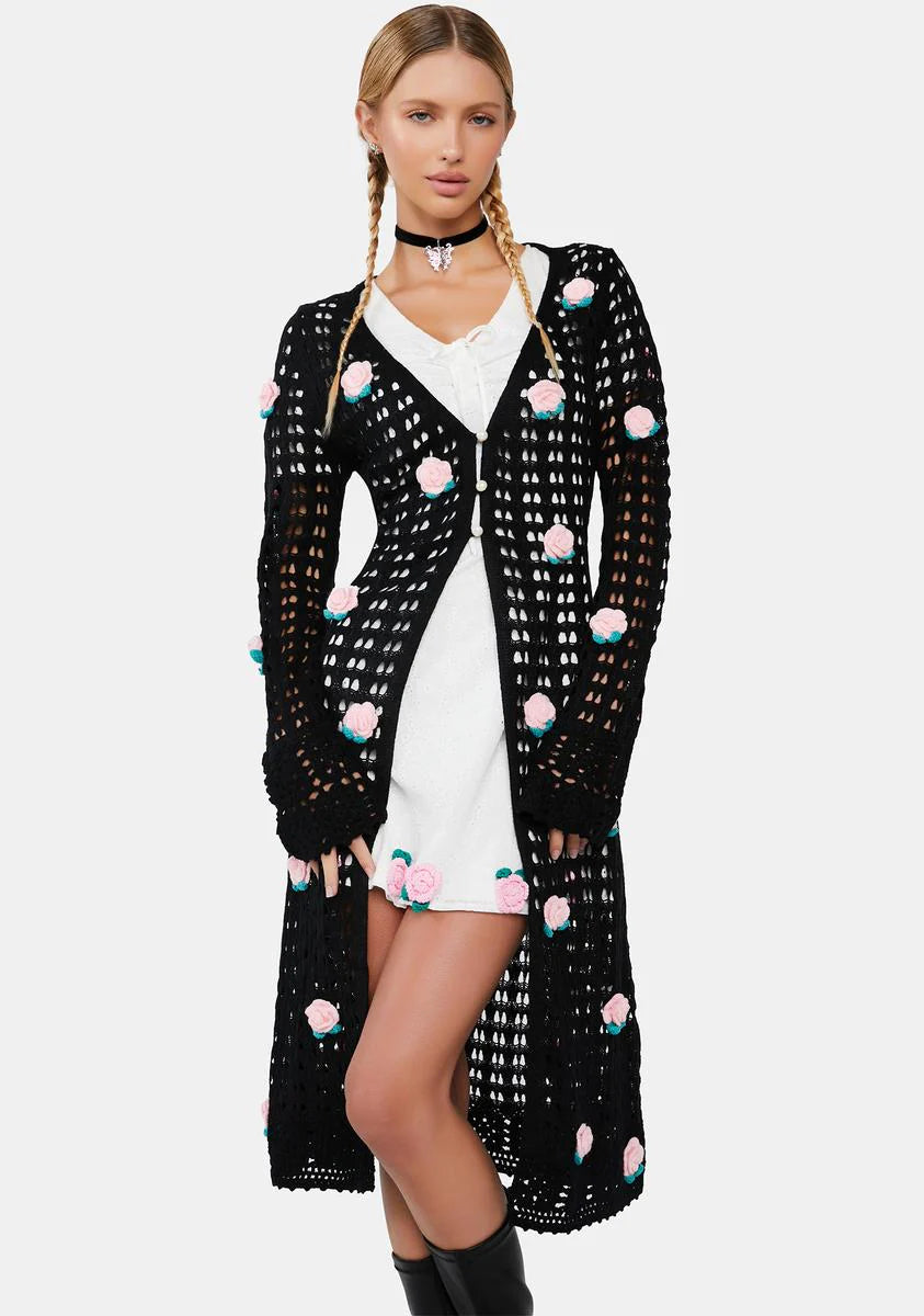La Vie En Rose Knit Cardigan