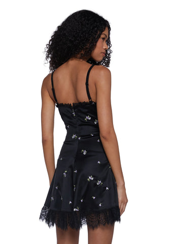 Enchanted Forest Embroidered Floral Dress