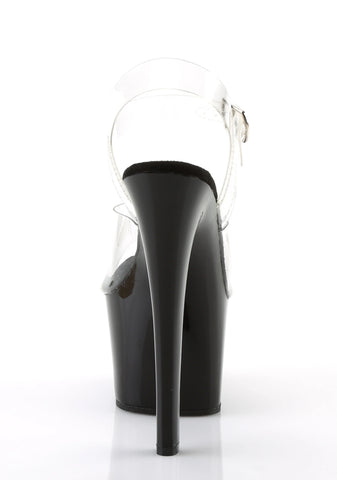 Sky-308 Platform Ankle Strap Sandals-Clear-Black