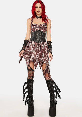 Bloody Halter Mini Dress