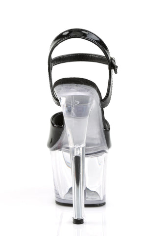 Sky-309 Platform Ankle Strap Sandals-Clear