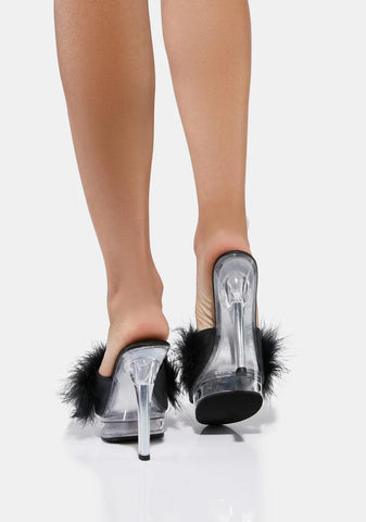 Royal Attitude Marabou Heels