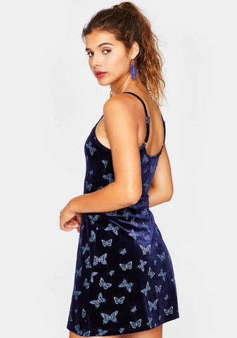 Ur My Butterfly Velvet Dress
