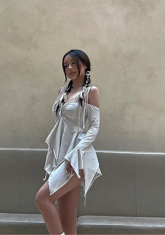 F is For Fairies  Handkerchief Dress - Ivory