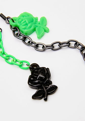 Thorns Of Love Mismatched Drop Earrings