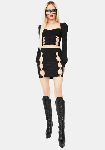 Little Miss Diva Cutout Mini Dress