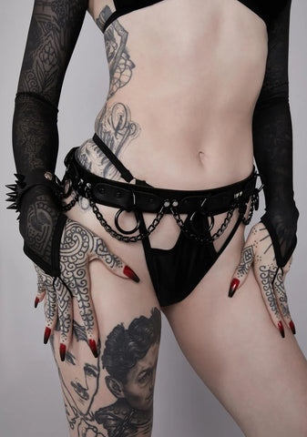 Black Chain & O-Ring Belt