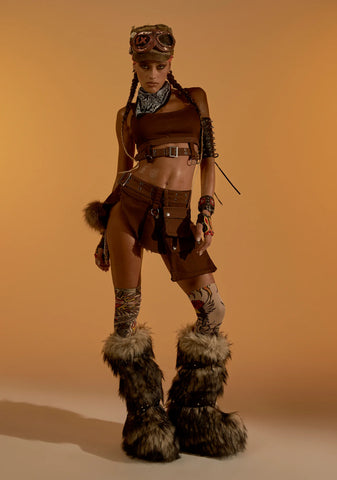 Scorched Earth Utility Mini Skirt