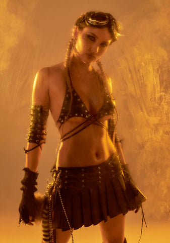 Racy Thoughts Bra And Cuffs Set - Black