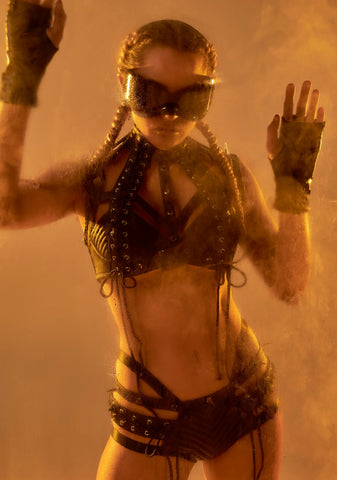 Spiked Rude Awakening Harness Bra Top