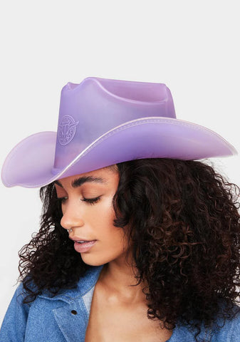Purple Light Up Cowboy Hat