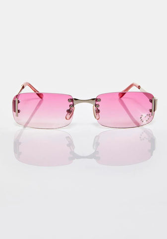 Purple Rectangular Sunglasses