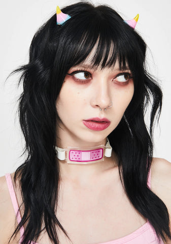 Rainbow Horror Hair Horns