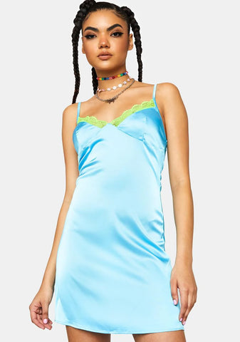 In The Day Satin Mini Dress