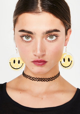 Morning Star Smiley Earrings