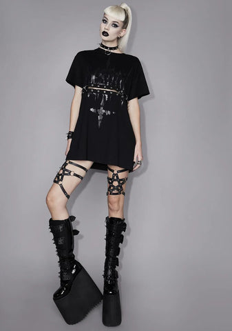 Never Get Nervous Oversized Graphic Tee