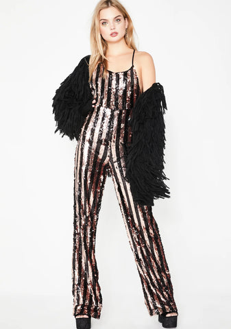 Swanky Attitude Sequin Jumpsuit