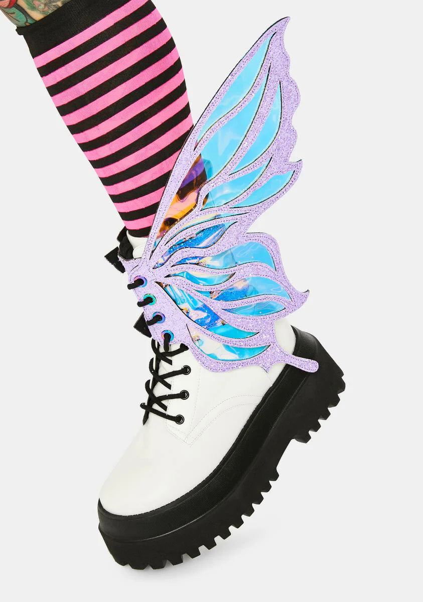 Pink Feyre Glitter Fairy Shoe Wingz