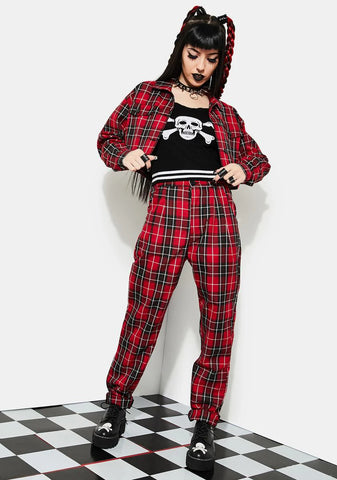 Hate To Love Plaid Trucker Jacket