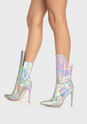 Silver Halo Ankle Boots