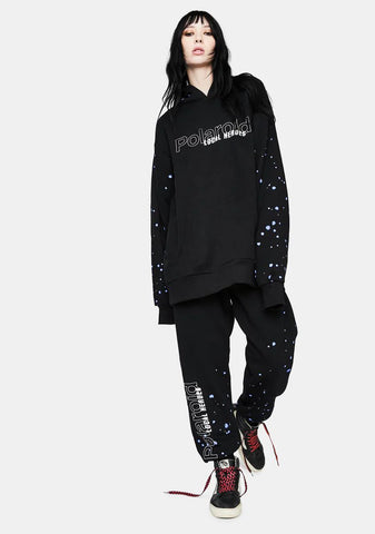 x Polaroid Spray Black Sweatpants