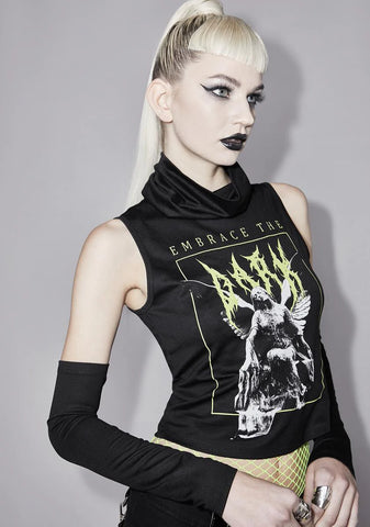 Shine In Shadows Graphic Turtleneck