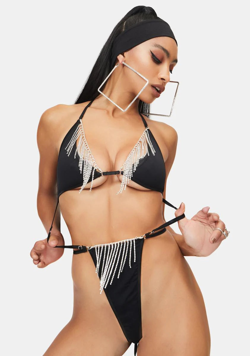 Naughty Girl Rhinestone Bodysuit