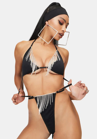 Naughty Girl Rhinestone Bodysuit