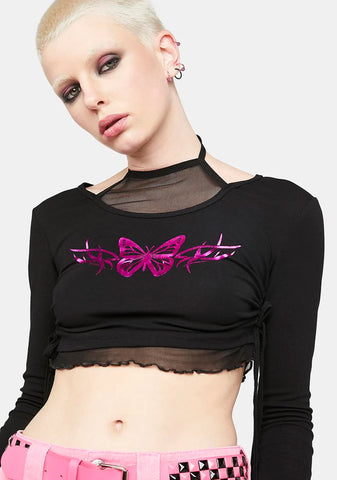 Trust My Instinct Graphic Crop Top
