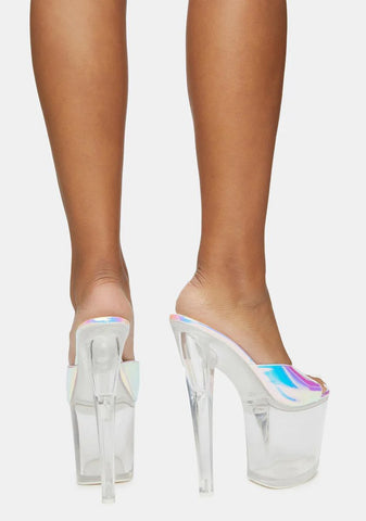 Sasha Atlantis Clear Platform Heels